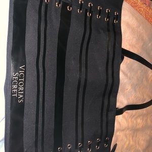 Victoria secret black and rose gold tote
